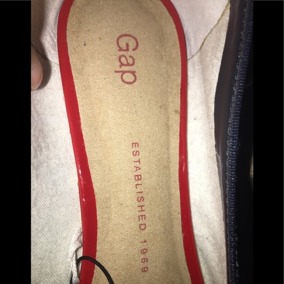 Brand New Gap Navy Polka dot Pointy Canvas Flats sz 9 - Picture 5 of 7